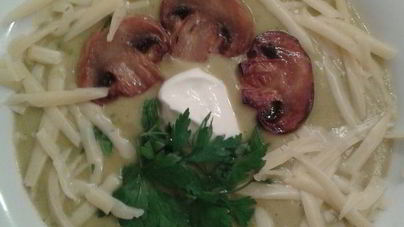 Овощной суп-пюре с грибами