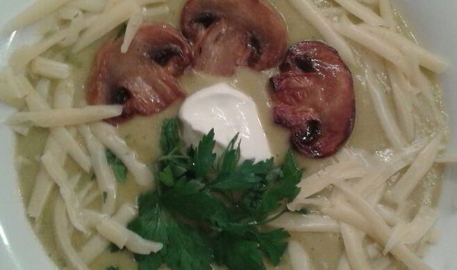 Овощной суп-пюре с грибами