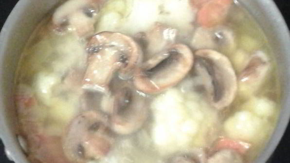 овощной суп-пюре с грибами