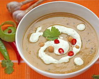 Пряный суп-пюре из нута