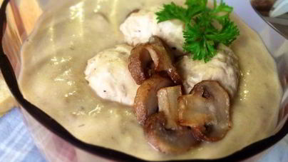Сливочно-грибной суп-пюре с фрикадельками