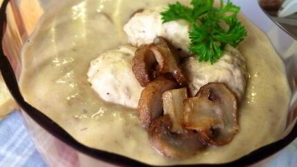 Сливочно-грибной суп-пюре с фрикадельками