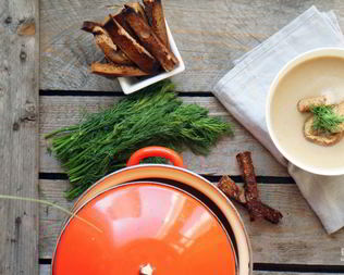 Сливочно-грибной суп-пюре