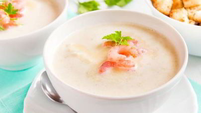 Сливочный рыбный суп-пюре