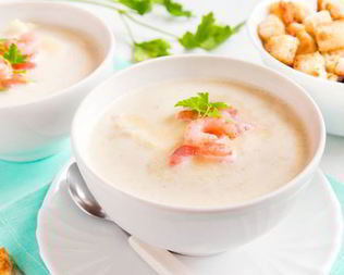 Сливочный рыбный суп-пюре