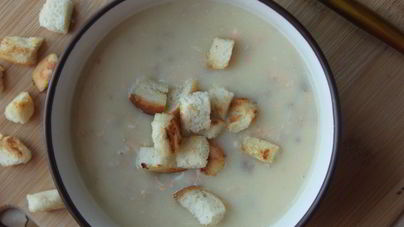 Сливочный суп-пюре с семгой