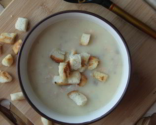 Сливочный суп-пюре с семгой