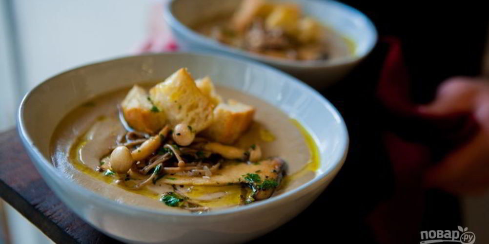 Рецепт суп-пюре из белых сушеных грибов
