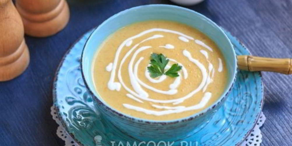 Рецепт суп-пюре из кабачков с плавленным сыром