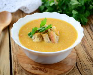 Суп-пюре из лука-порея