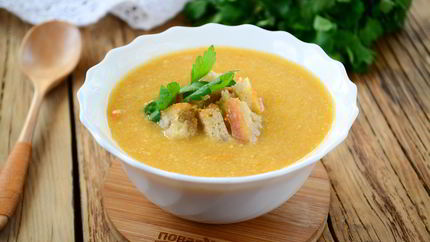 Суп-пюре из лука-порея