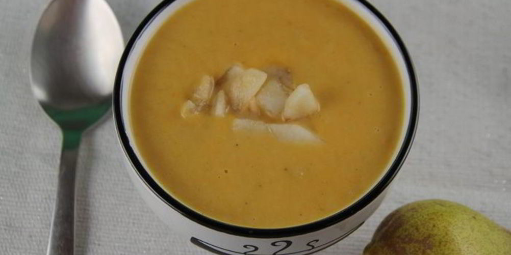 Рецепт суп-пюре из сладкого картофеля, пастернака и груши