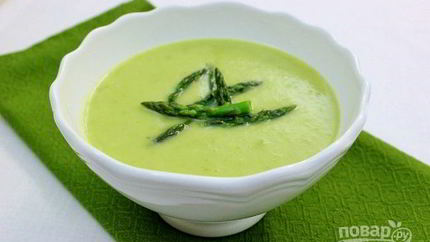Суп-пюре из спаржи