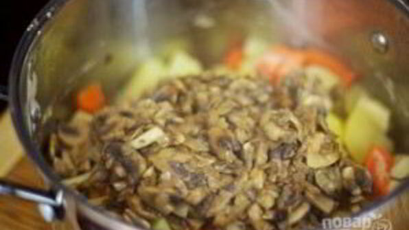 суп-пюре из свежих грибов