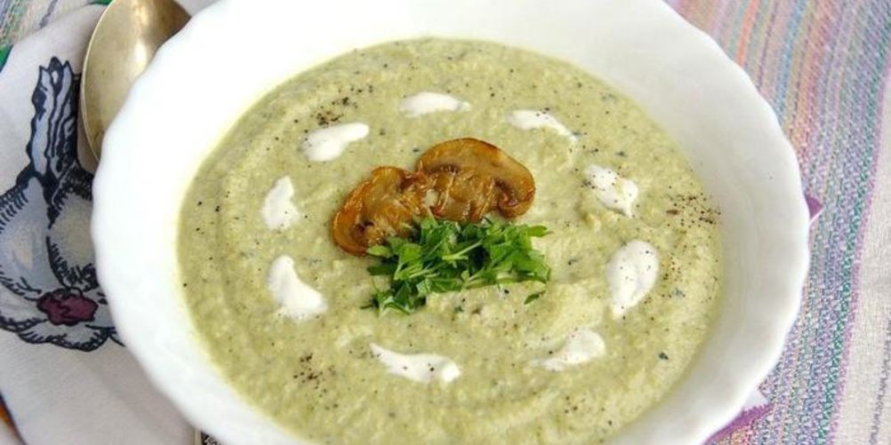 Рецепт суп-пюре из цукини, брокколи и шампиньонов