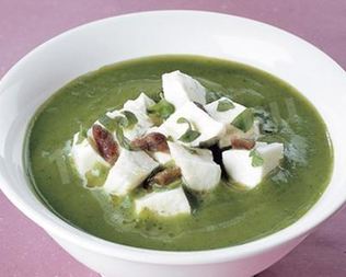 Суп-пюре из цуккини с моццареллой