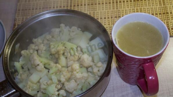 суп пюре из цветной капусты со сливками