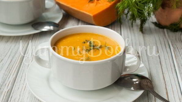 суп-пюре из тыквы с сыром