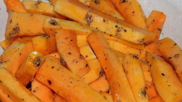 суп-пюре из запеченной тыквы с перцами