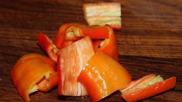 суп-пюре из запеченной тыквы с перцами