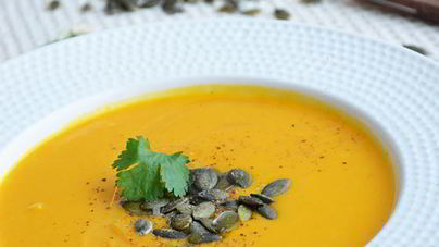 Суп-пюре из запеченной тыквы