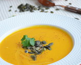 Суп-пюре из запеченной тыквы