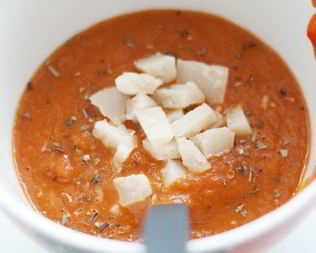 Суп-пюре из запеченных томатов