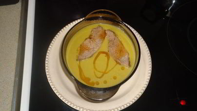 Суп-пюре из зеленого горошка с яблоками