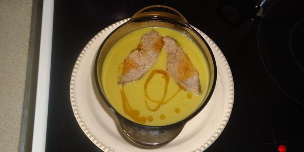 Рецепт суп-пюре из зеленого горошка с яблоками