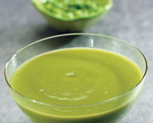 Суп-пюре из зеленого горошка