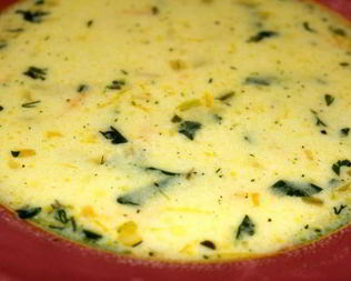 Суп пюре картофельный с сыром