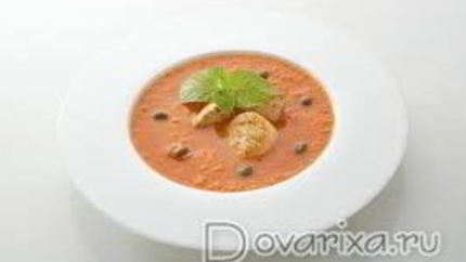 Суп-пюре морковный с гребешком и индейкой