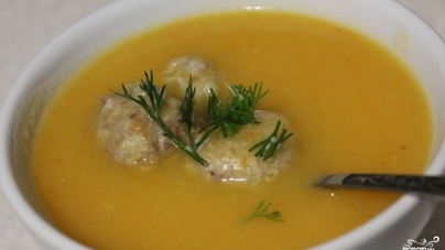 Суп-пюре с фрикадельками