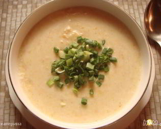 Суп-пюре с креветками и картофелем