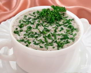 Суп-пюре с шампиньонами