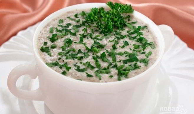 Суп-пюре с шампиньонами