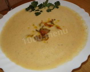 Суп-пюре с тыквой и грибами