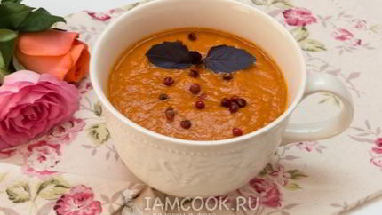 Томатный суп-пюре с нутом