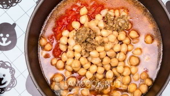 томатный суп-пюре с нутом