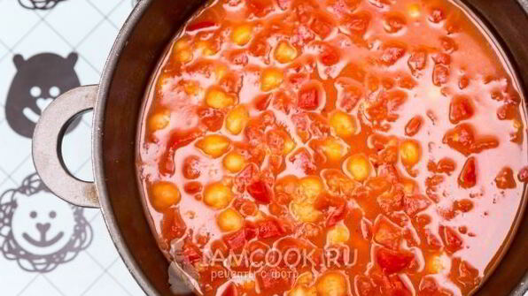 томатный суп-пюре с нутом