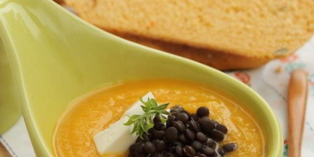 Рецепт тыквенный суп-пюре с чечевицей
