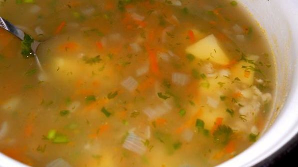 суп разгрузочный с геркулесом