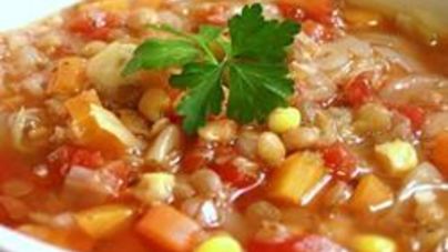 Суп с чечевицей и свежей капустой