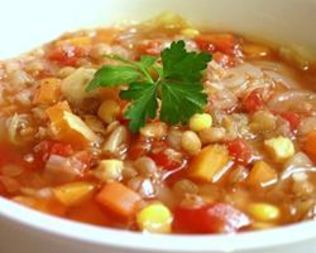 Суп с чечевицей и свежей капустой