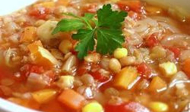 Суп с чечевицей и свежей капустой