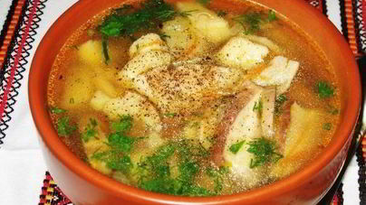 Суп с картофельными галушками