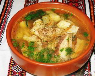 Суп с картофельными галушками