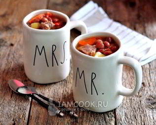 Суп с красной фасолью консервированной