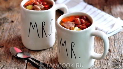 Суп с красной фасолью консервированной