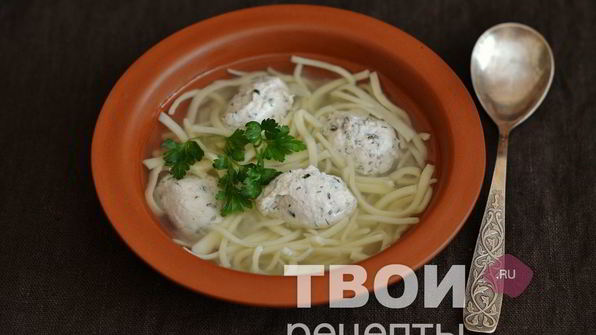 суп с куриными клецками